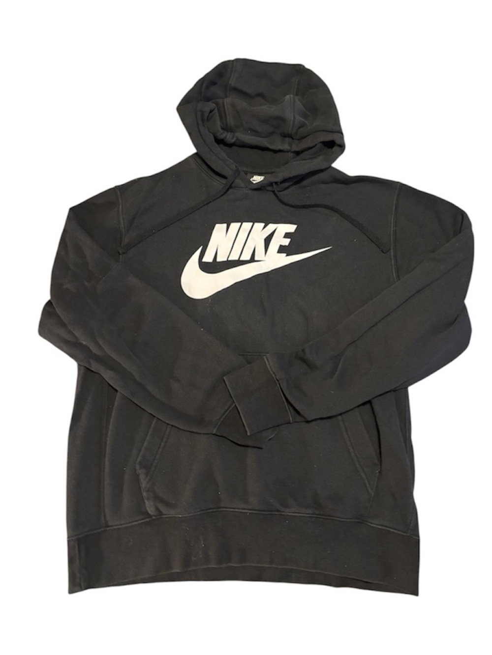 Nike Black Hoodie with White Swoosh Logo